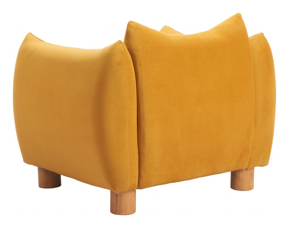 Meia Mustard Velvet Club Chair