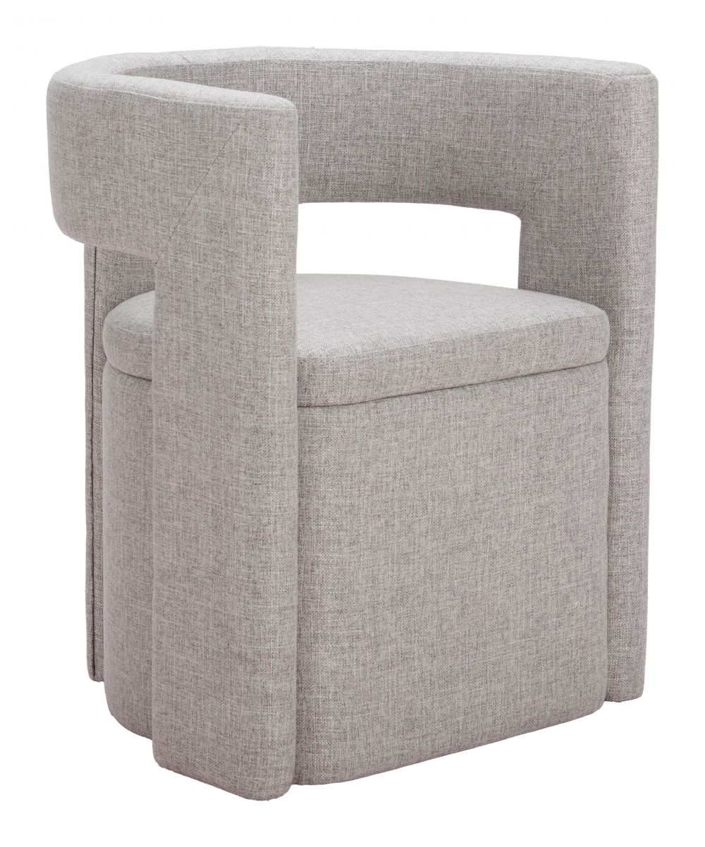 Papua Grey Performance Fabric Dining Chair