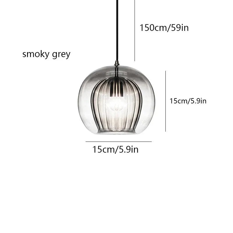 LED Pendant Light Glass Modern
