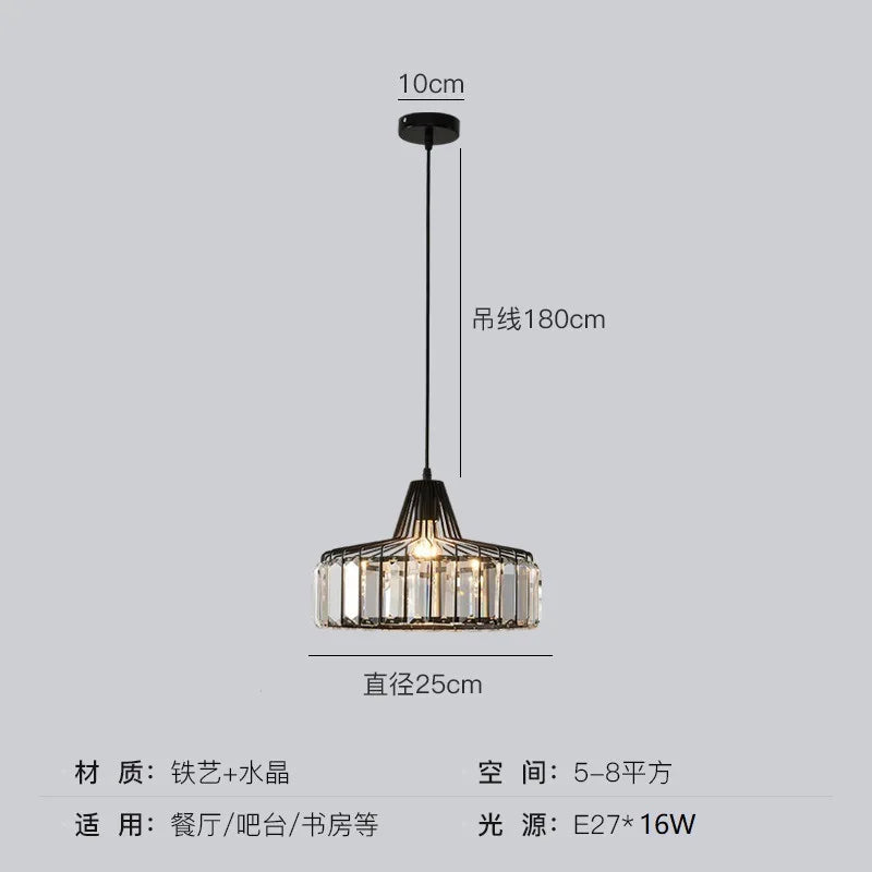 LED Crystal Chandelier Pendant Light