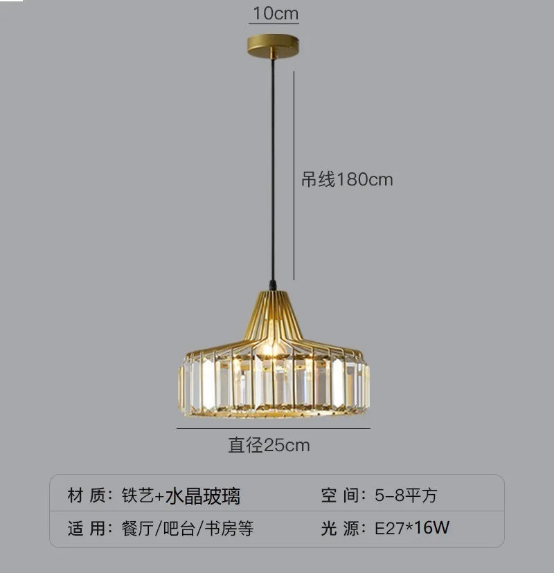 LED Crystal Chandelier Pendant Light