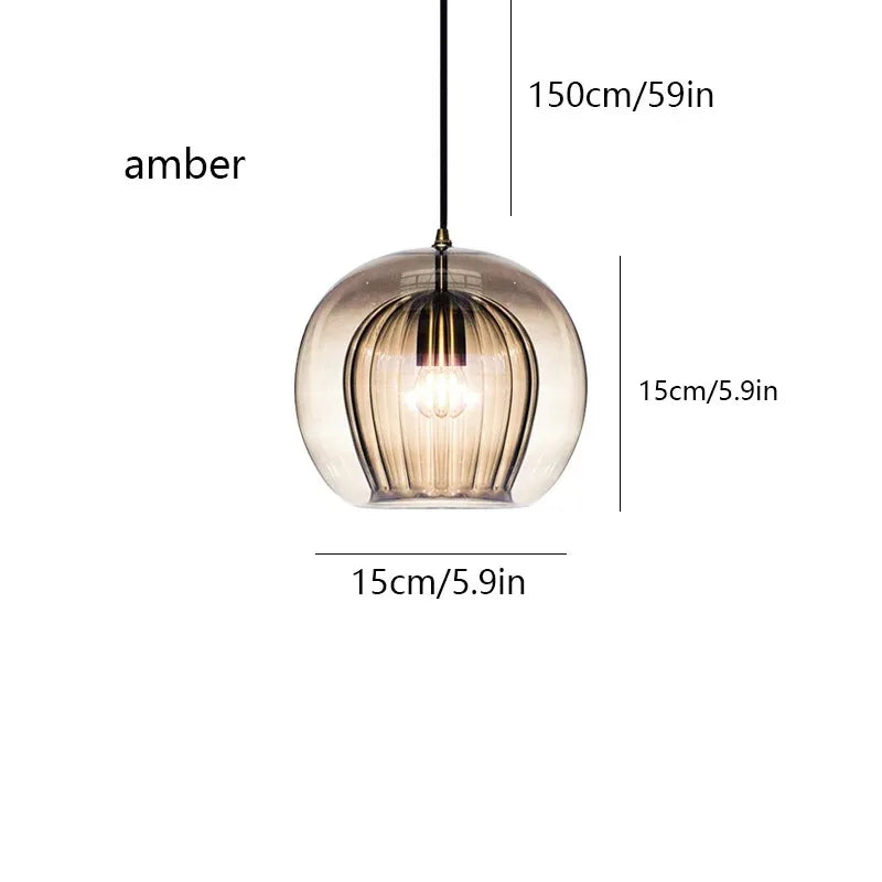 LED Pendant Light Glass Modern