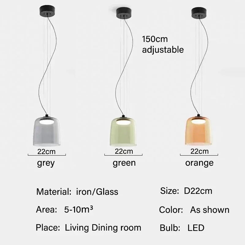 Pendant Lamp Vintage Glass Style