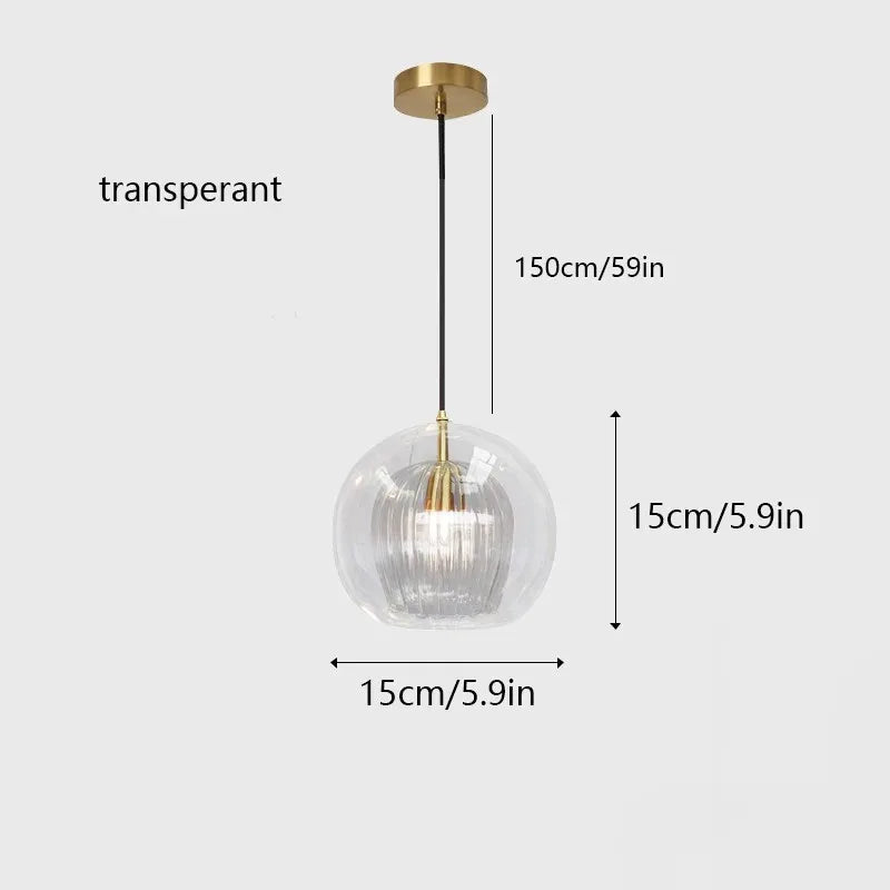 LED Pendant Light Glass Modern