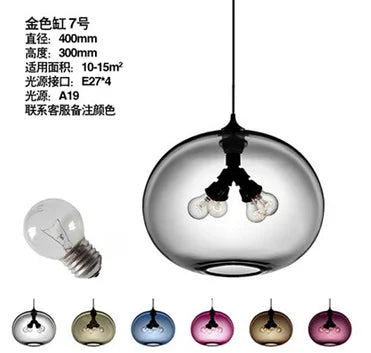 Pendant Lights Multicolored Glass