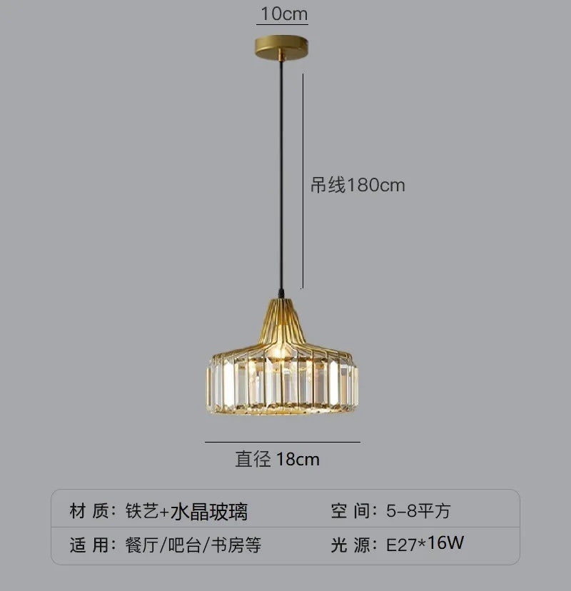 LED Crystal Chandelier Pendant Light