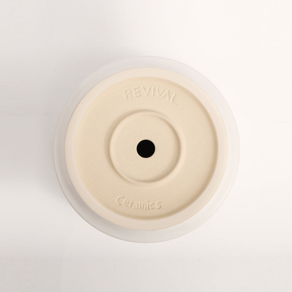 The Ceramic Cylinder Planter with Saucer, 2nd Generation