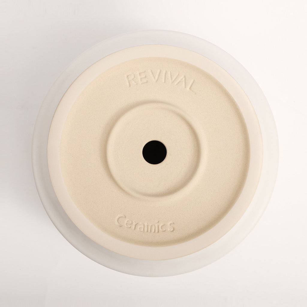 The Ceramic Cylinder Planter with Saucer, 2nd Generation